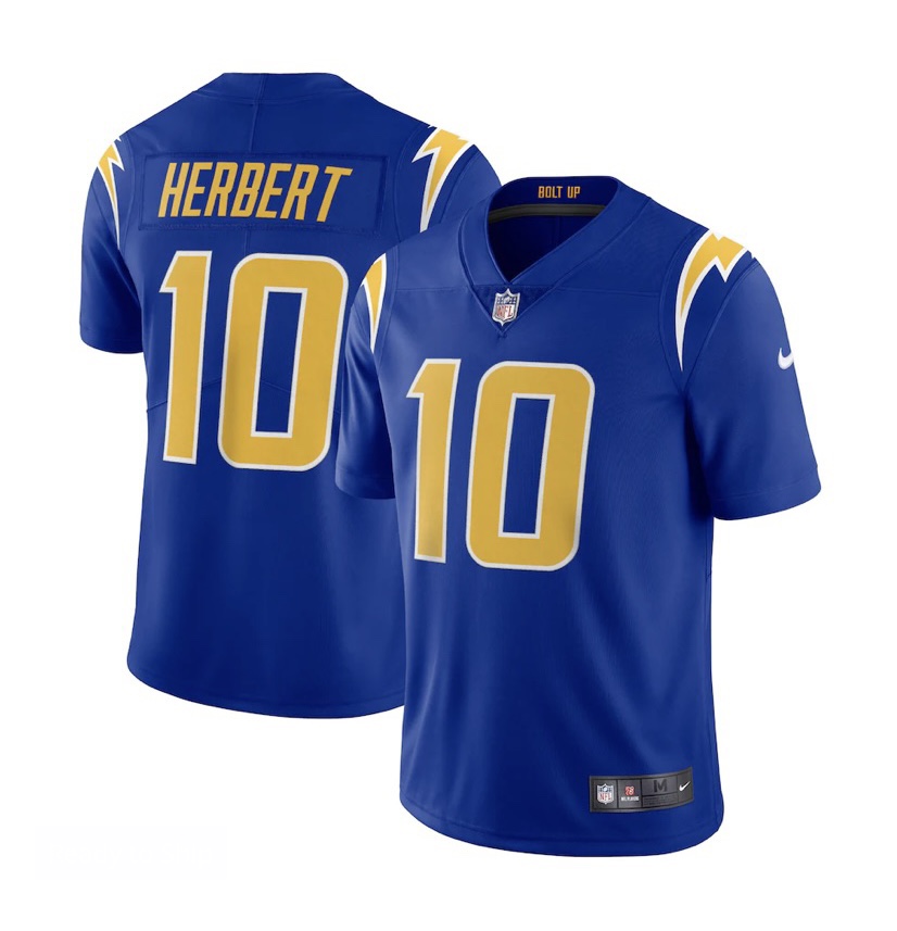 Men's Los Angeles Chargers Justin Herbert Nike Royal Blue