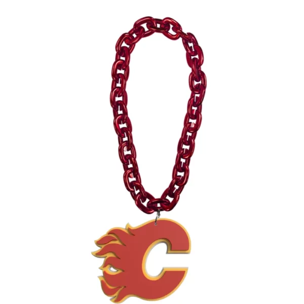 NHL Calgary Flames Primary Logo Fan Chain Necklace Sports Closet