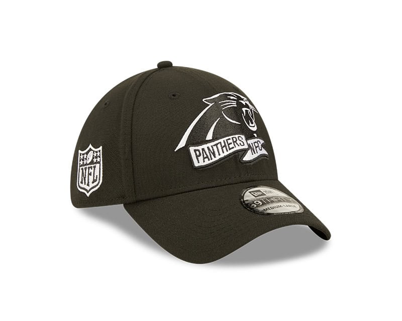 NFL Carolina Panthers women’s New Era Sport Cuffed Knit Hat Pom Football. Carolina Panthers New Era Black Home Sport Knit On-Field Pom  main image 3