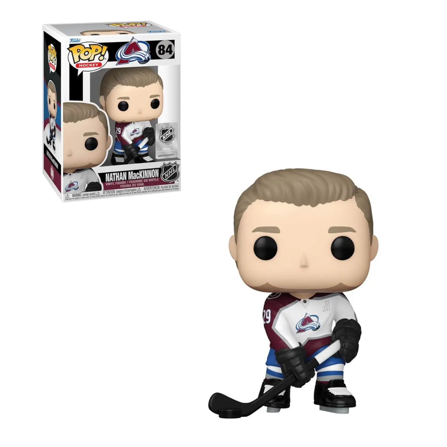 NHL Colorado Avalanche Nathan MacKinnon White Jersey Funko Pop