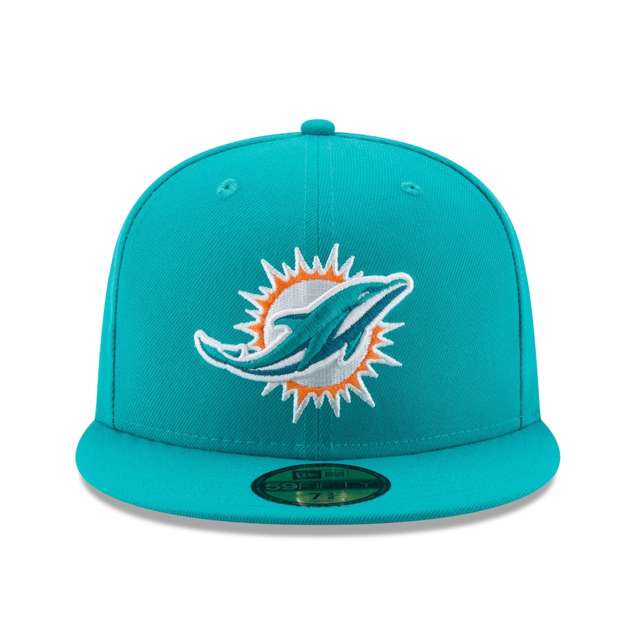 Miami Dolphins New Era Team Basic 59FIFTY Fitted Hat - Aqua