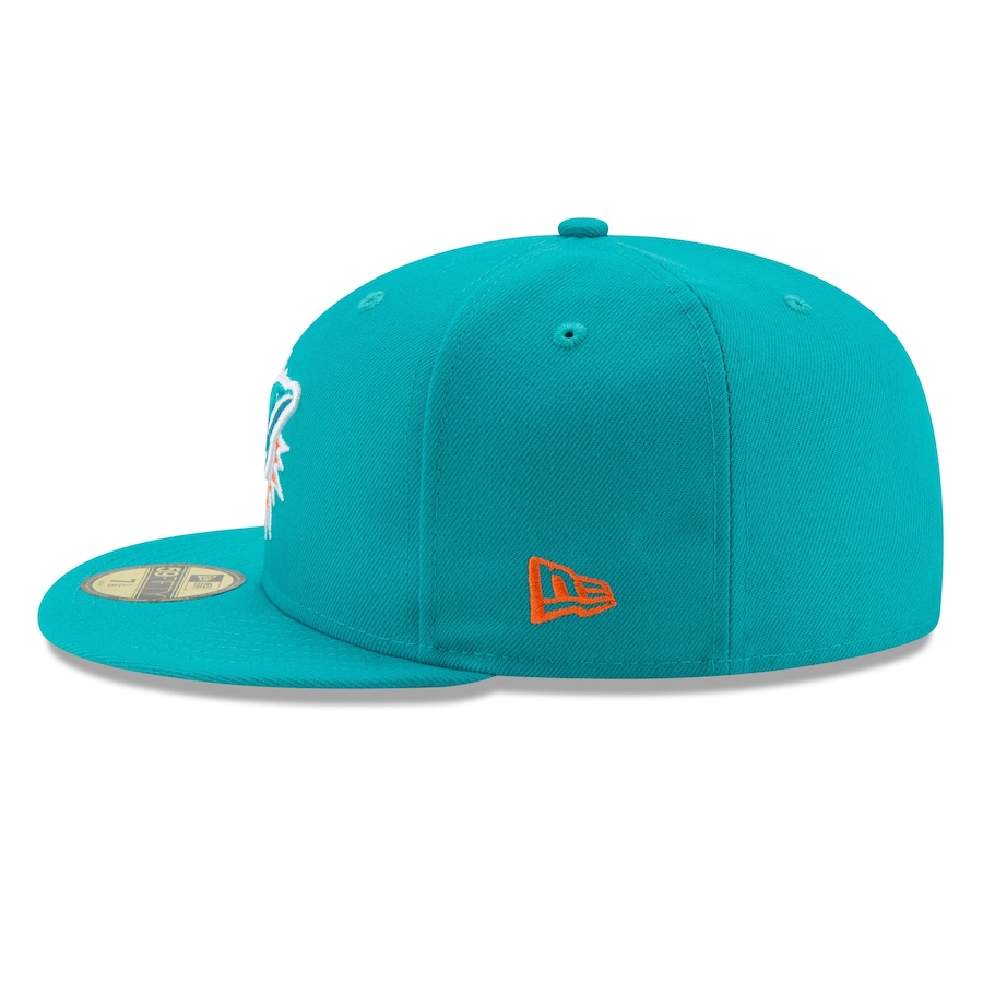 【未使用】New Era 59FIFTY Miami Dolphins Miami Dolphins New Era Team Basic 59FIFTY Fitted Hat - Aqua