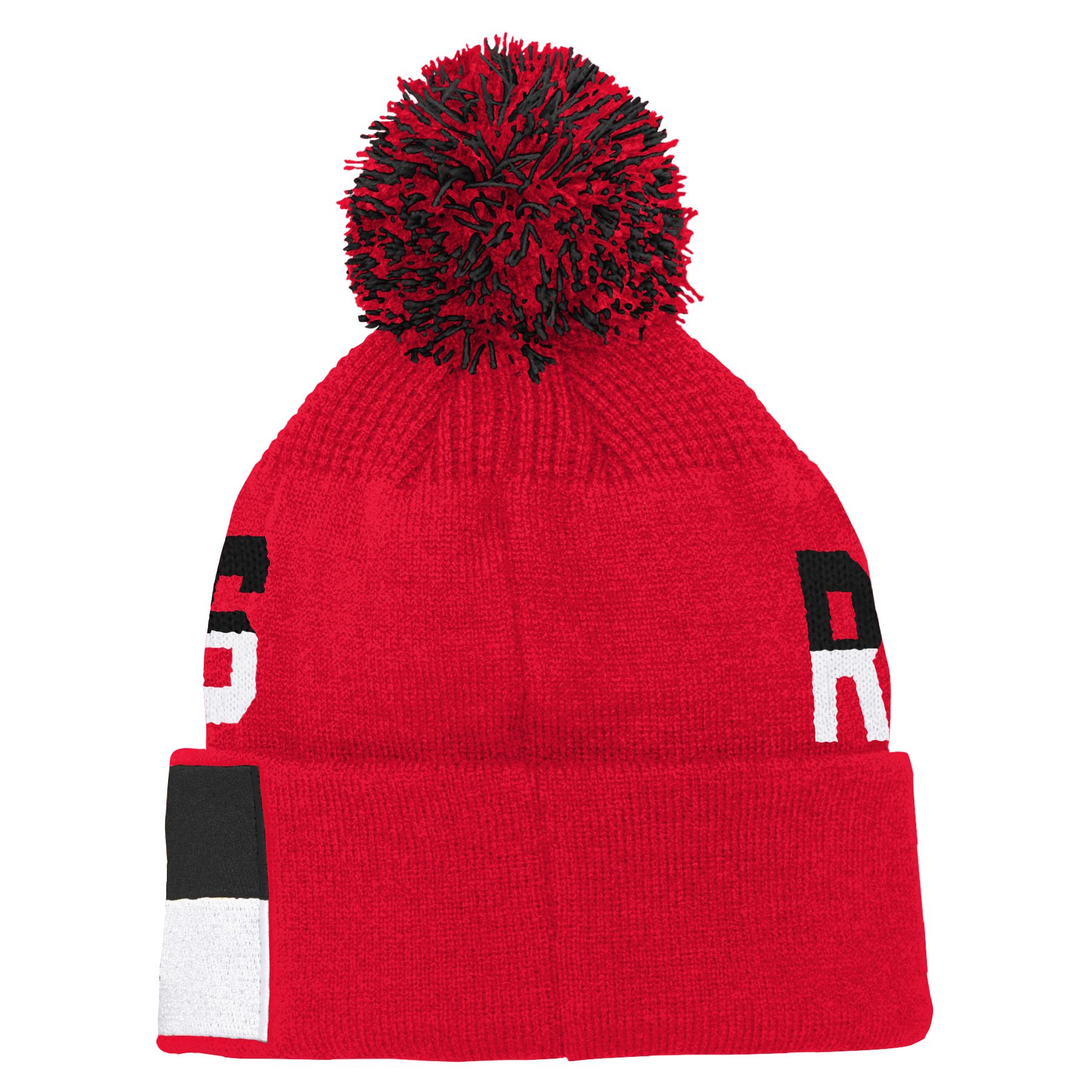 Youth Toronto Raptors Red Breakaway Cuffed Knit with Pom Sports