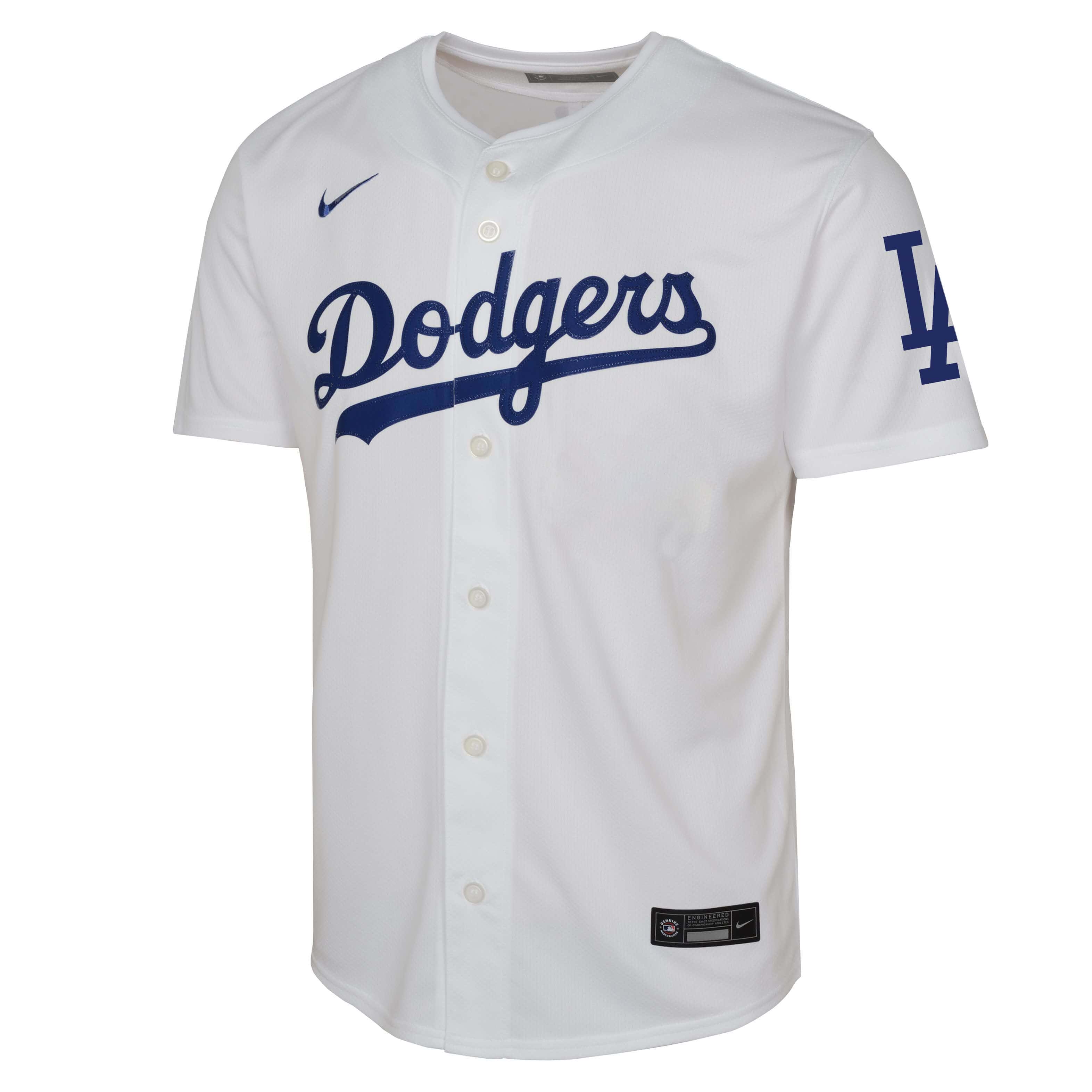 Nike Los Angeles Dodgers ユニフォーム S Youth Los Angeles Dodgers Nike White Home Replica Jersey - Sports