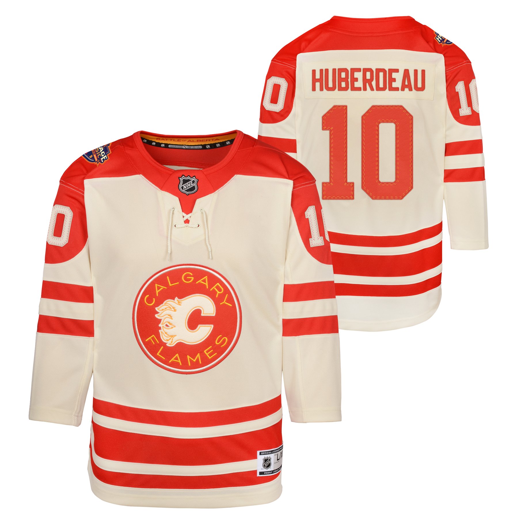 Youth Calgary Flames Jonathan Huberdeau Heritage Classic Cream