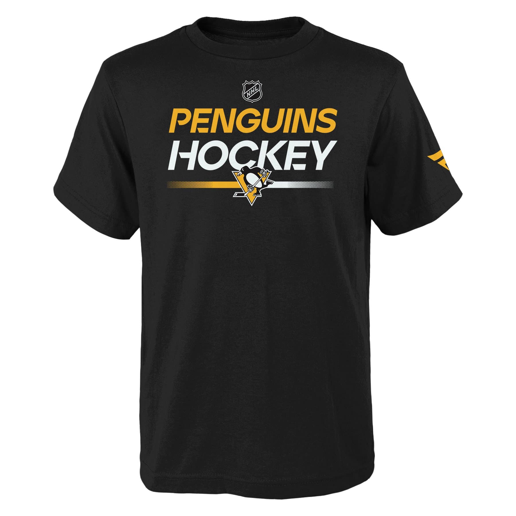 Youth Pittsburgh Penguins Authentic Pro Wordmark T-Shirt - Black