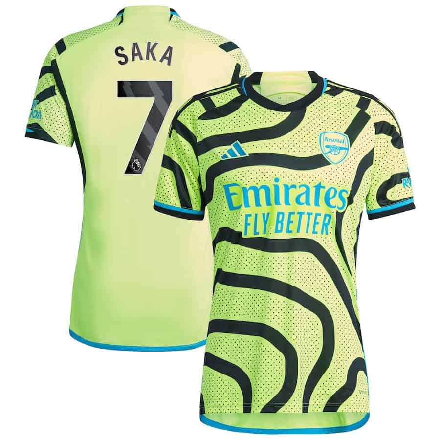 Men's Arsenal Bukayo Saka Adidas 23/24 Away Replica Jersey