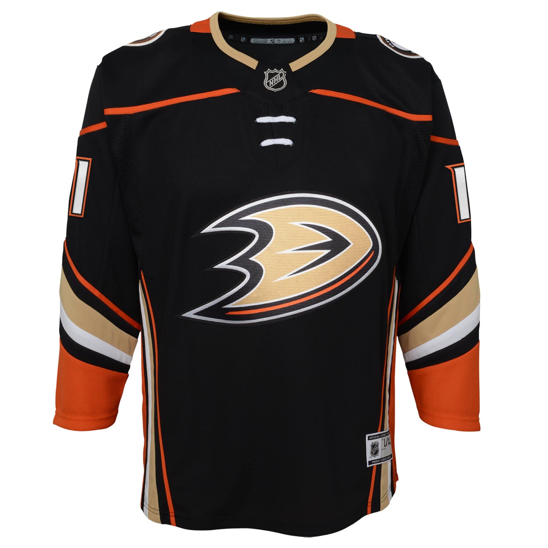 Youth Anaheim Ducks Trevor Zegras Home Black Premier Jersey