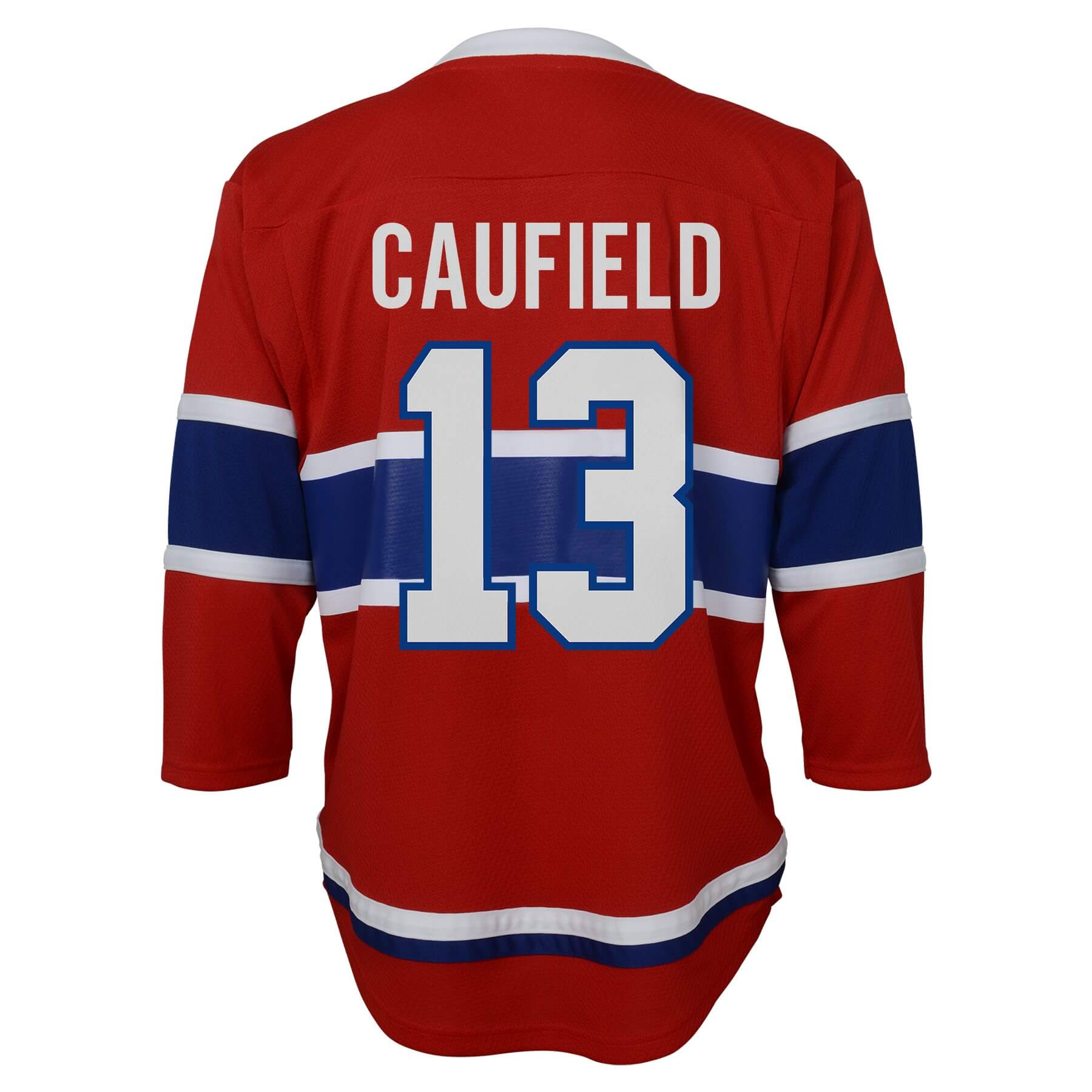 Child Montreal Canadiens Cole Caufield Home Red Premier Jersey