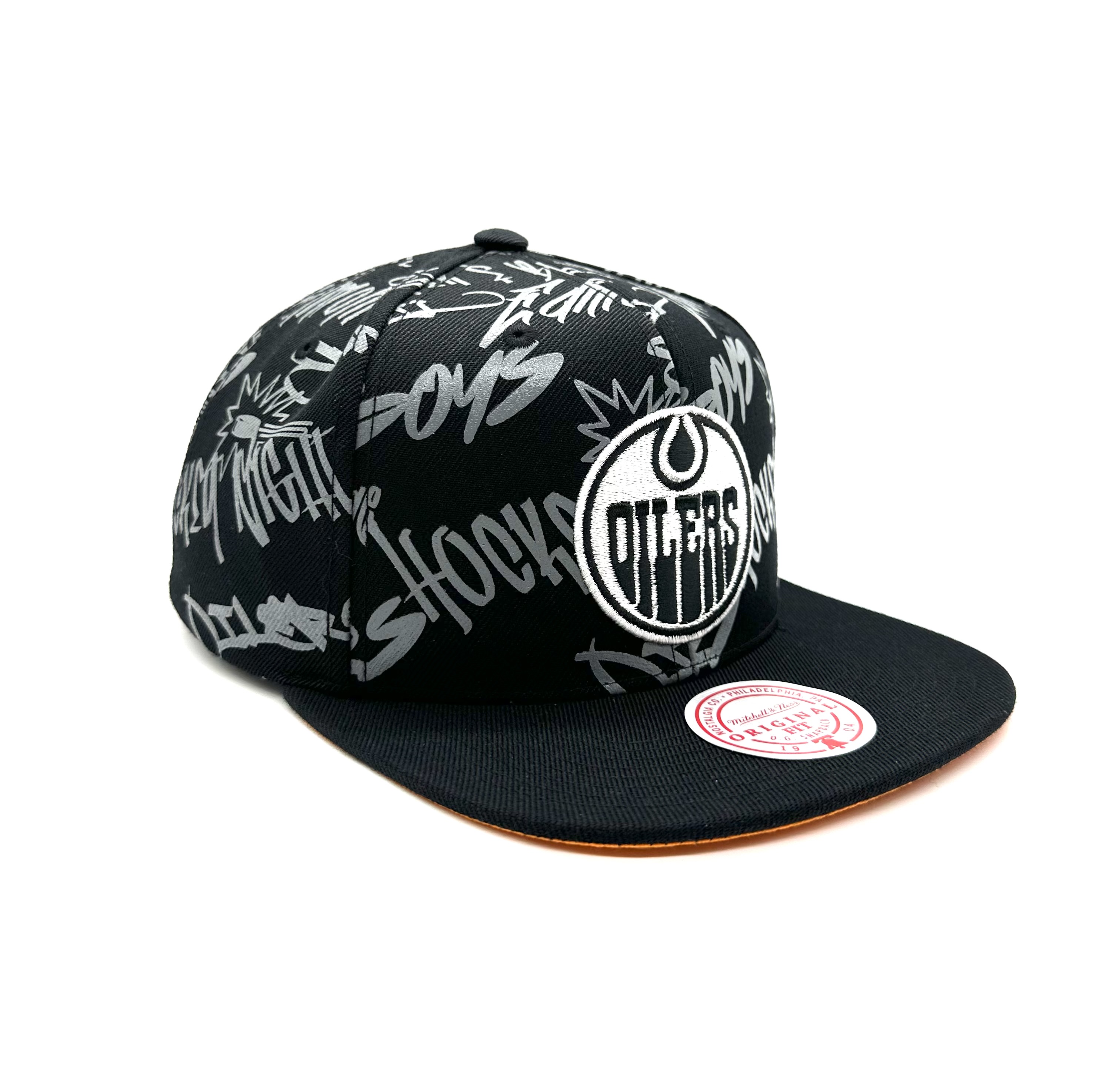 Edmonton Oilers Mitchell Ness Meaningful Snapback Hat Black
