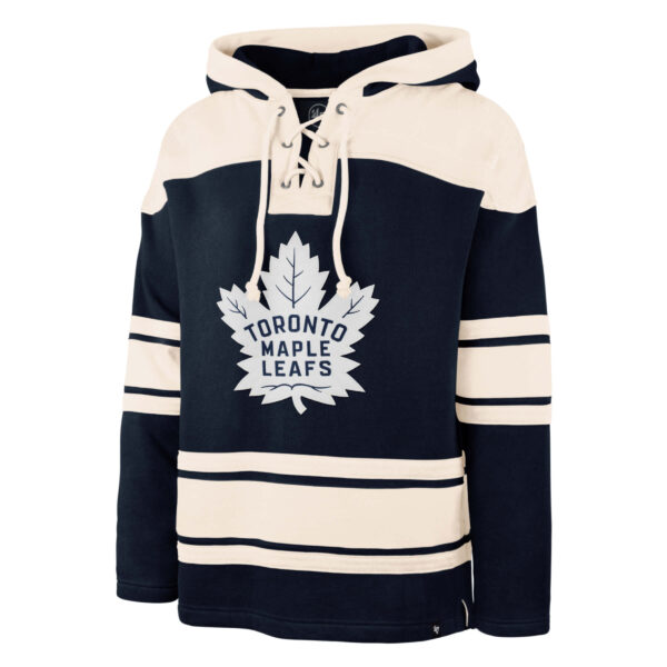 Men's Toronto Maple Leafs '47 Brand Lacer Fleece Hoodie Blue