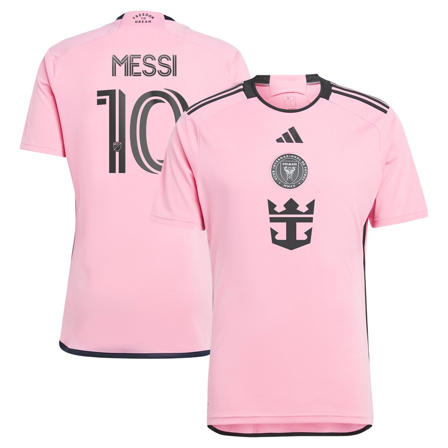 ☆Adidas☆Original Football Jersey Pink Men's Inter Miami CF Lionel Messi Adidas 2024 Home Replica