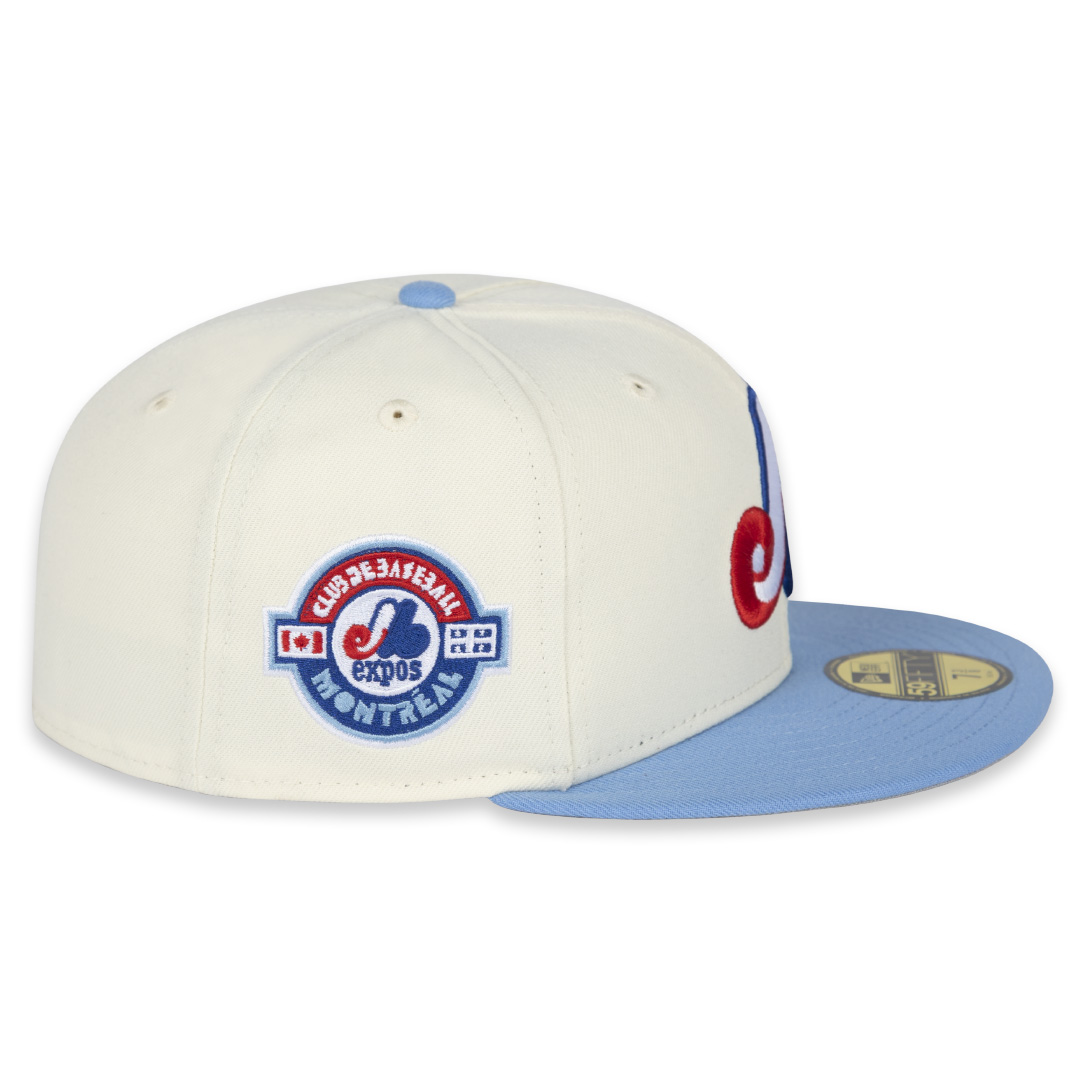 Montreal Expos New Era Chrome Sky Collection 59FIFTY Fitted Hat