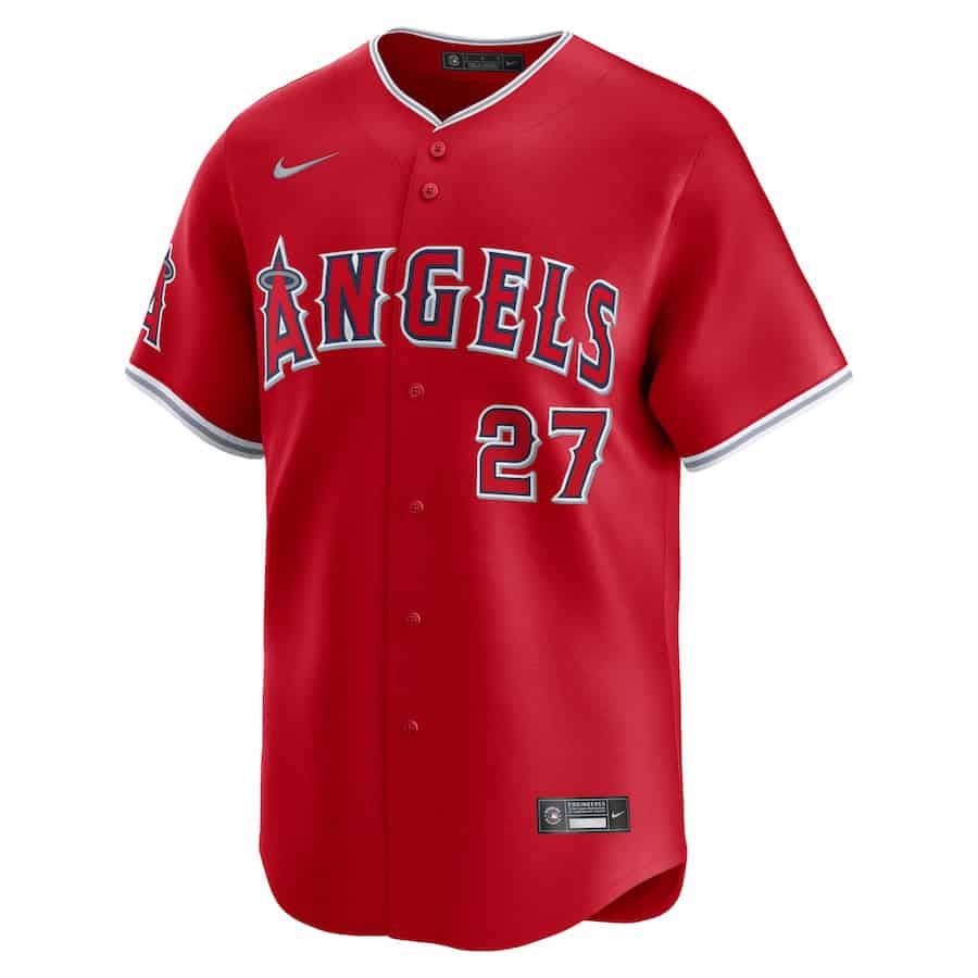 Men's Los Angeles Angels Mike Trout Nike Red Alternate Limited