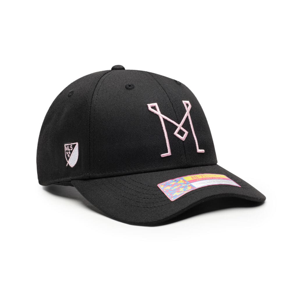 Inter Miami CF Fan Ink Standard Adjustable Hat - Black - Sports Closet