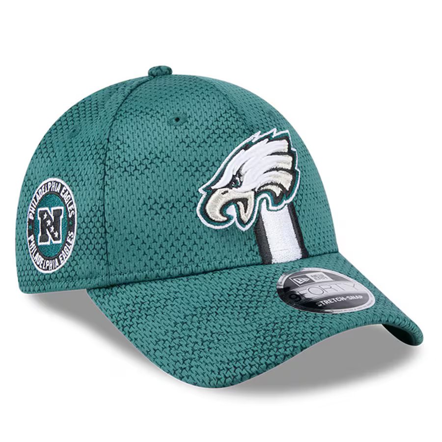 Youth Philadelphia Eagles New Era 2024 NFL Sideline 9FORTY Stretch