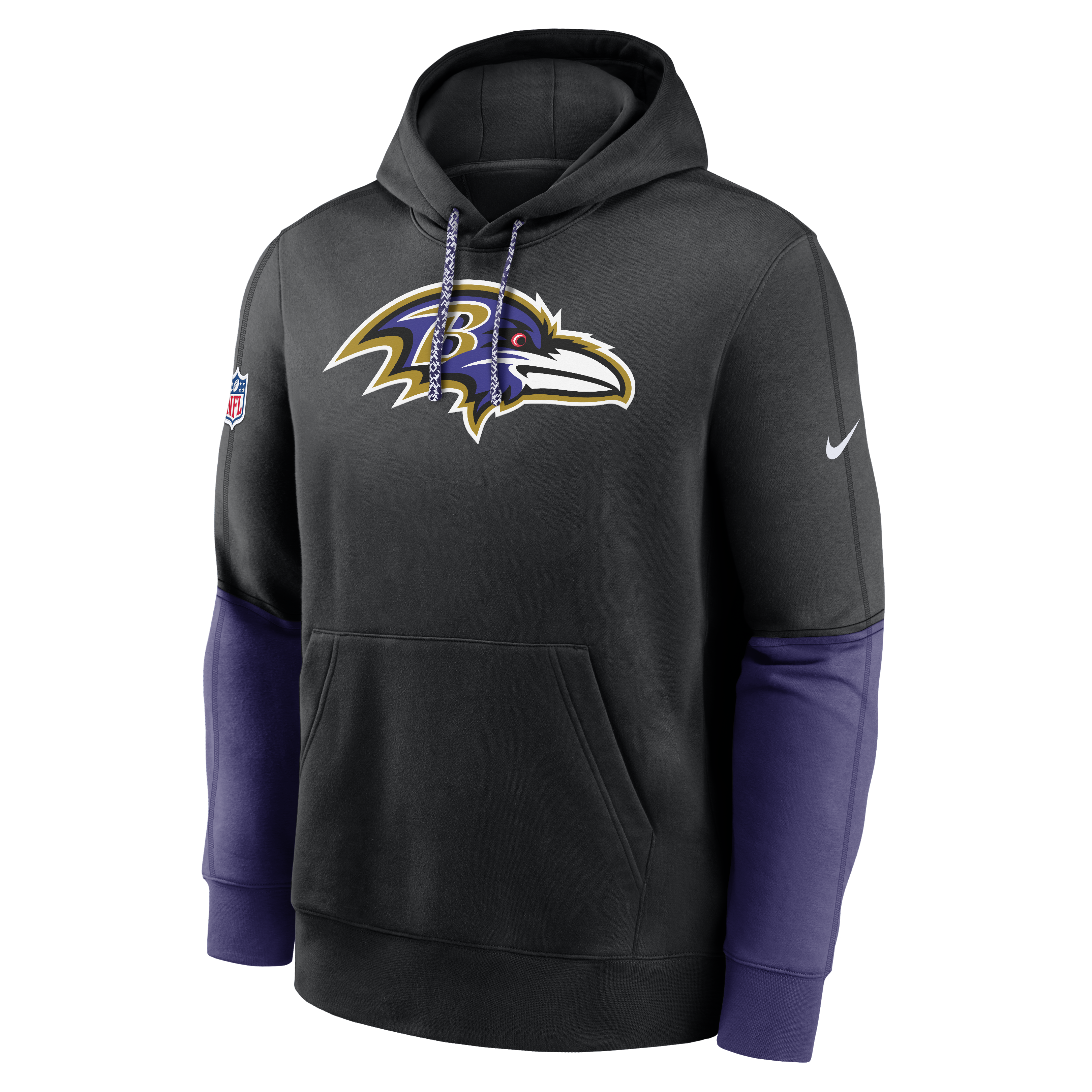 Men's Baltimore Ravens Nike 2024 NFL Sideline Club Fleece Pullover