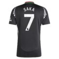 Men's Bukayo Saka Arsenal Adidas 24/25 Away Replica Jersey - Black