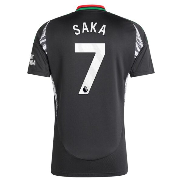 Men's Bukayo Saka Arsenal Adidas 24/25 Away Replica Jersey - Black