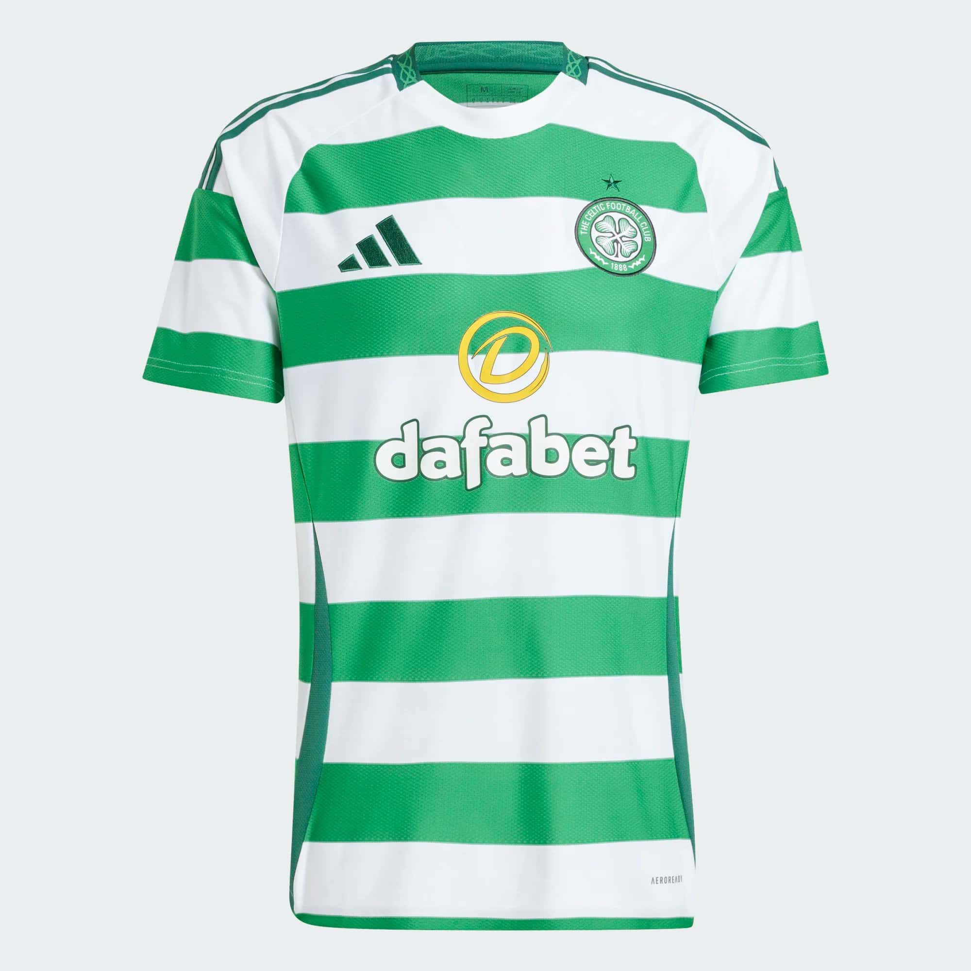 Men's Adidas Celtic FC 24/25 Home Replica Jersey - White/Green