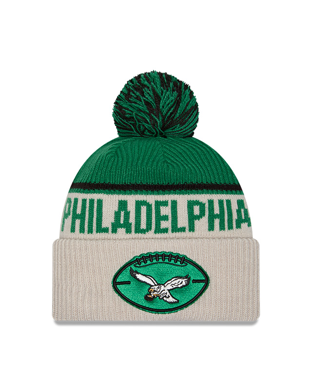 Philadelphia Eagles New Era 2024 Sideline Historic Cuffed Knit Hat