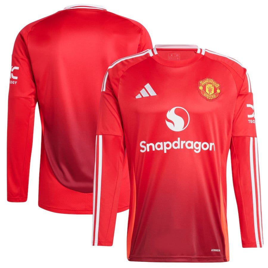 Men's Manchester United Adidas 24/25 Home Long Sleeve Replica