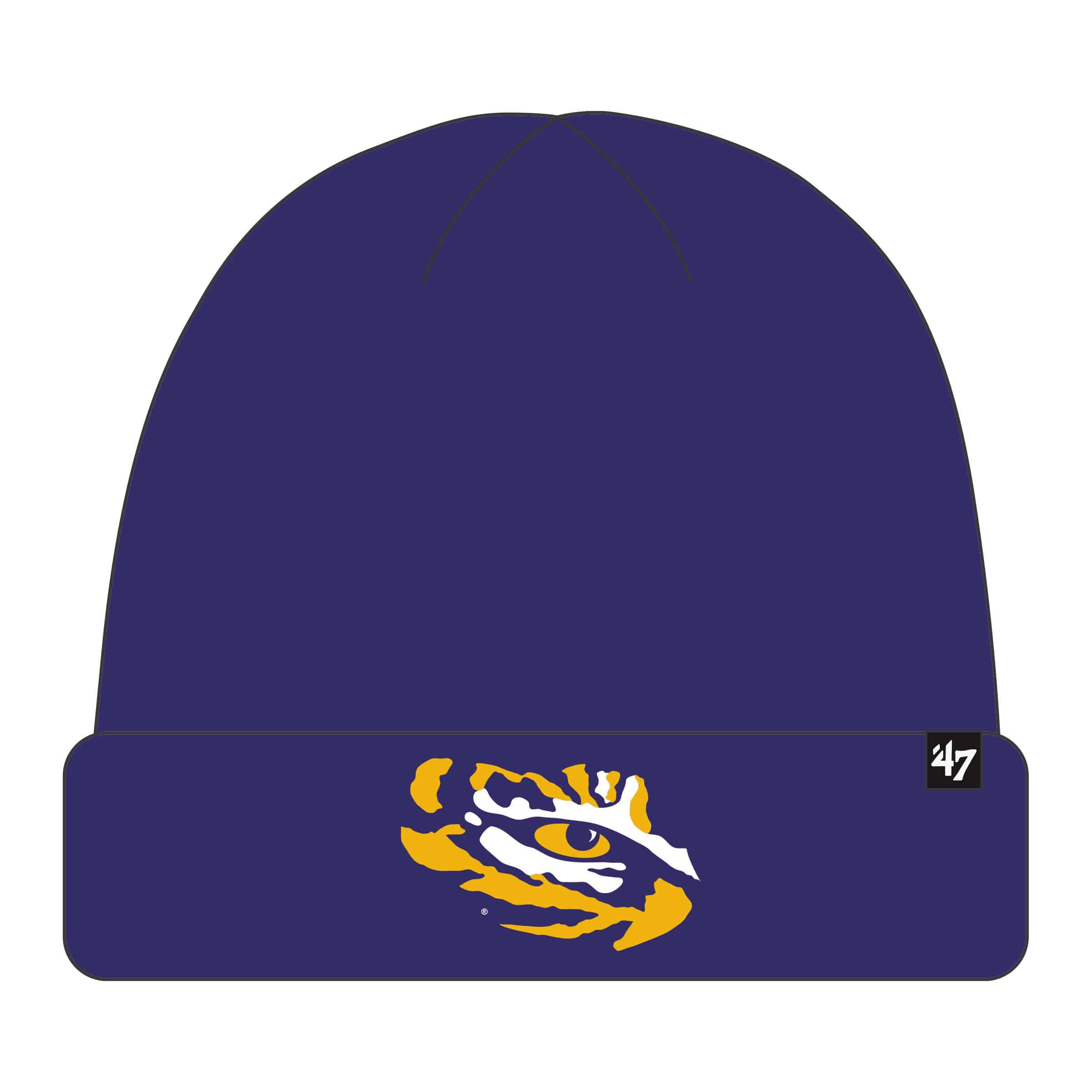 LSU Tigers NCAA 47 Brand Raised Logo Cuff Knit Hat Sports Closet