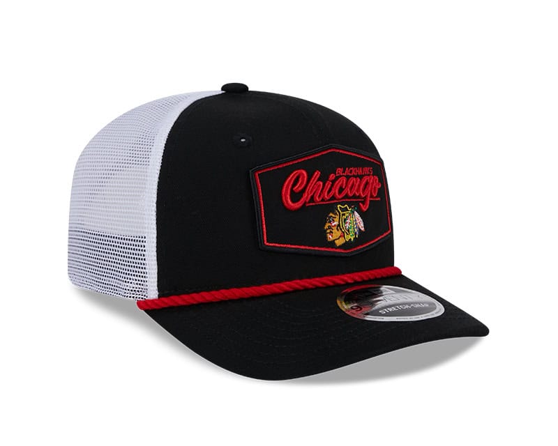 CHICAGO BLACKHAWKS 9THIRTY CAP 新品 M/L Chicago Blackhawks New Era 9SEVENTY Stretch-Snap Trucker Hat