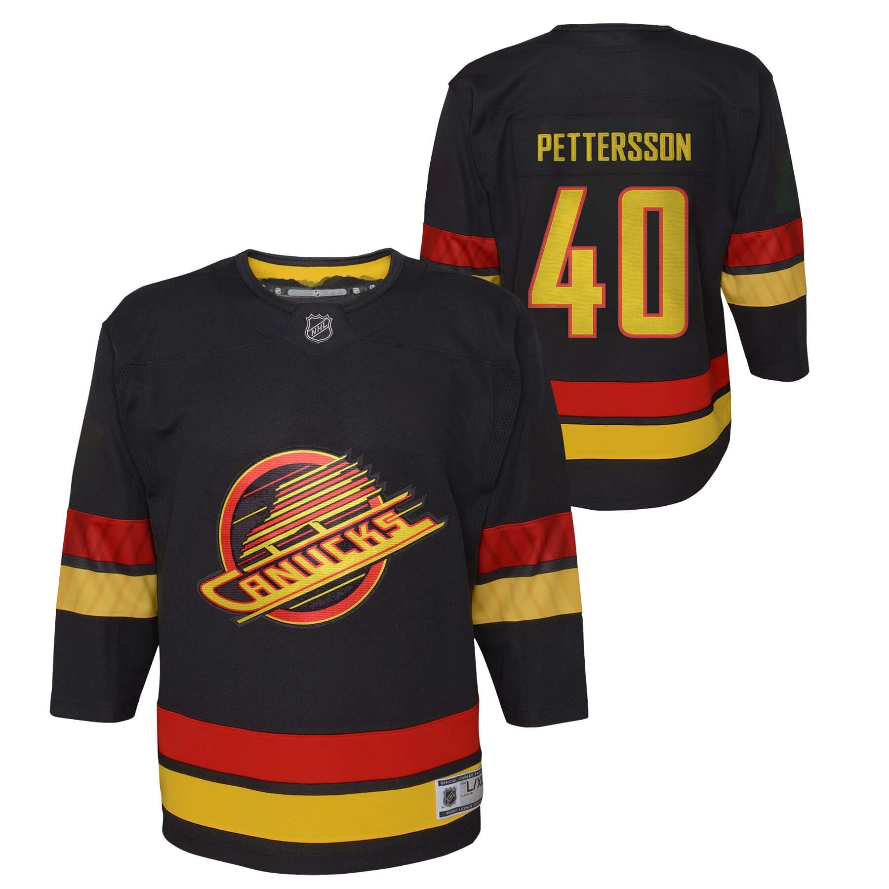 Youth Vancouver Canucks Elias Pettersson Alternate Black Premier