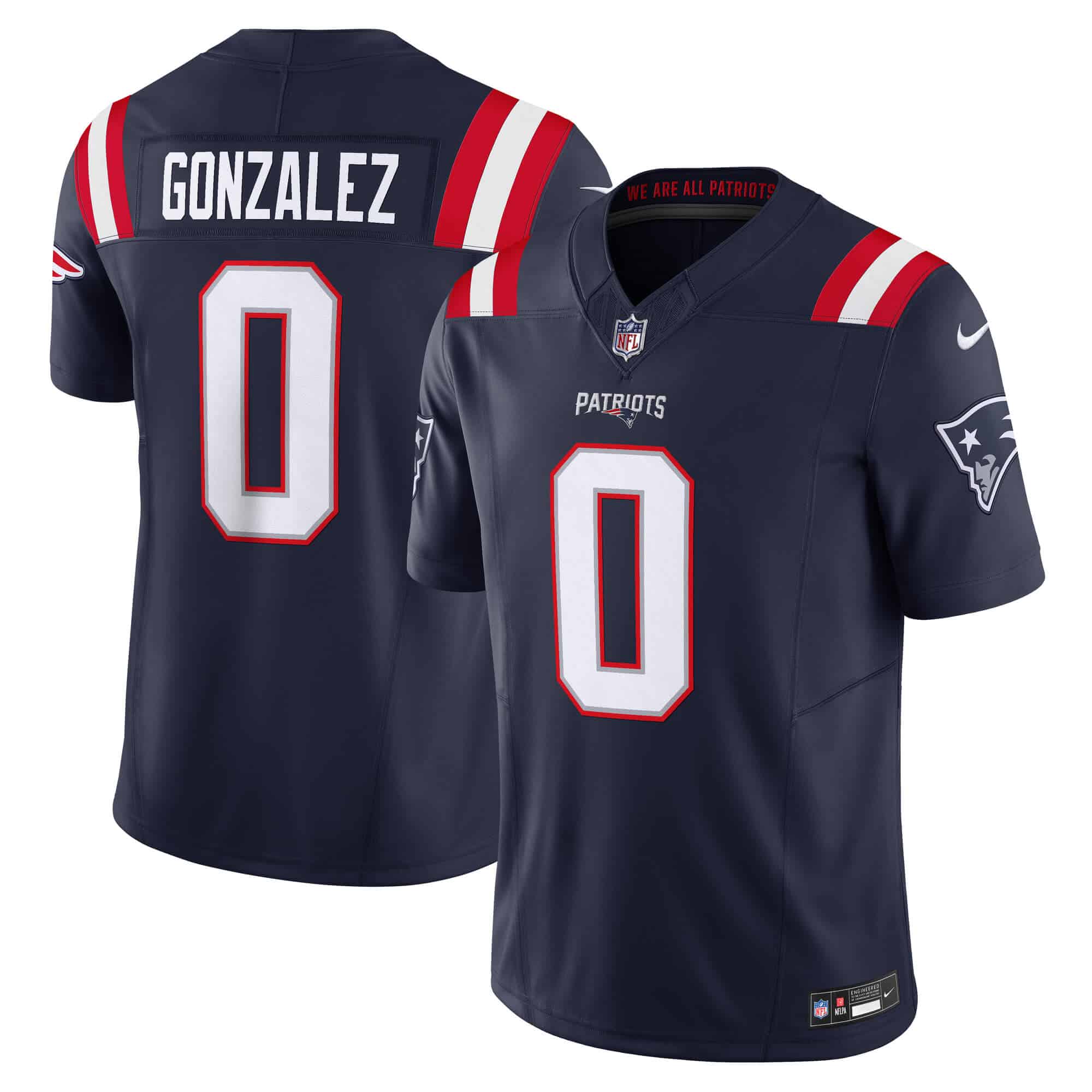 Men's New England Patriots Christian Gonzalez Nike Vapor F.U.S.E.