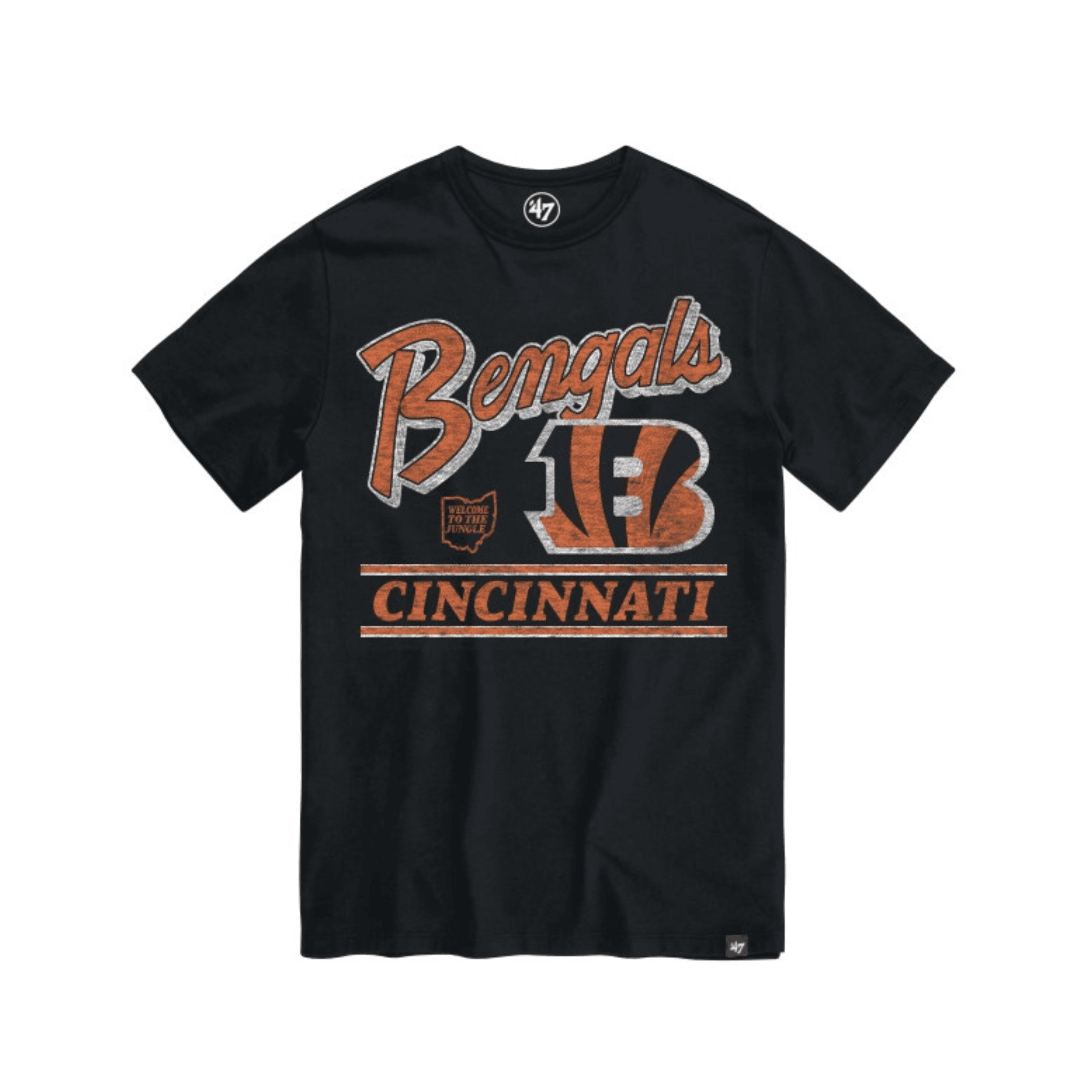 Men's Cincinnati Bengals '47 Brand Fly By T-Shirt - Black - Sports