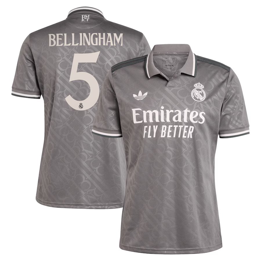 Real Madridレプリカ　24-25 3rd 6XL ベリンガム Men's Jude Bellingham Real Madrid Adidas 24/25 Third Replica