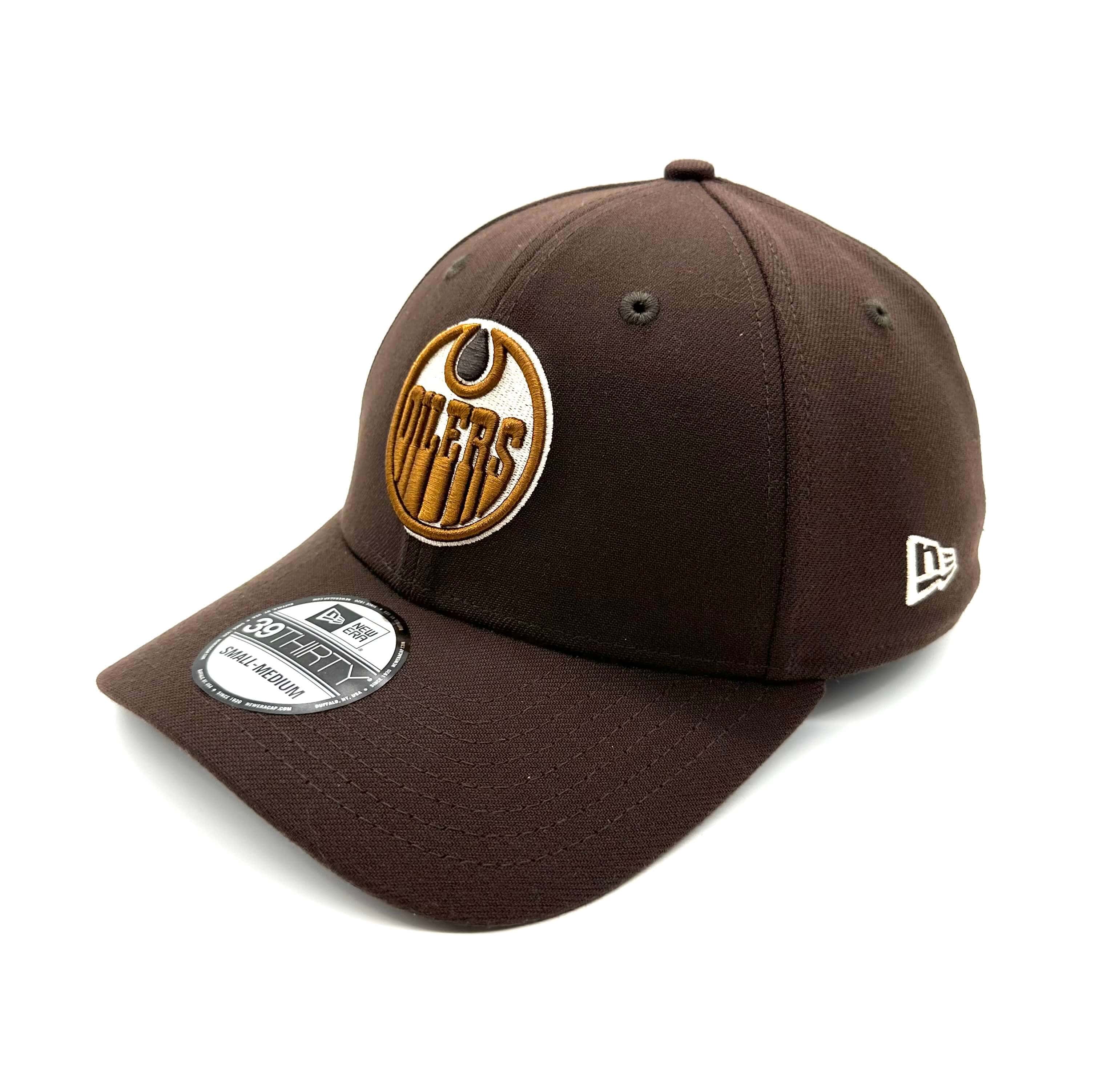 Edmonton Oilers New Era Walnut 39THIRTY Flex Hat - Brown - Sports