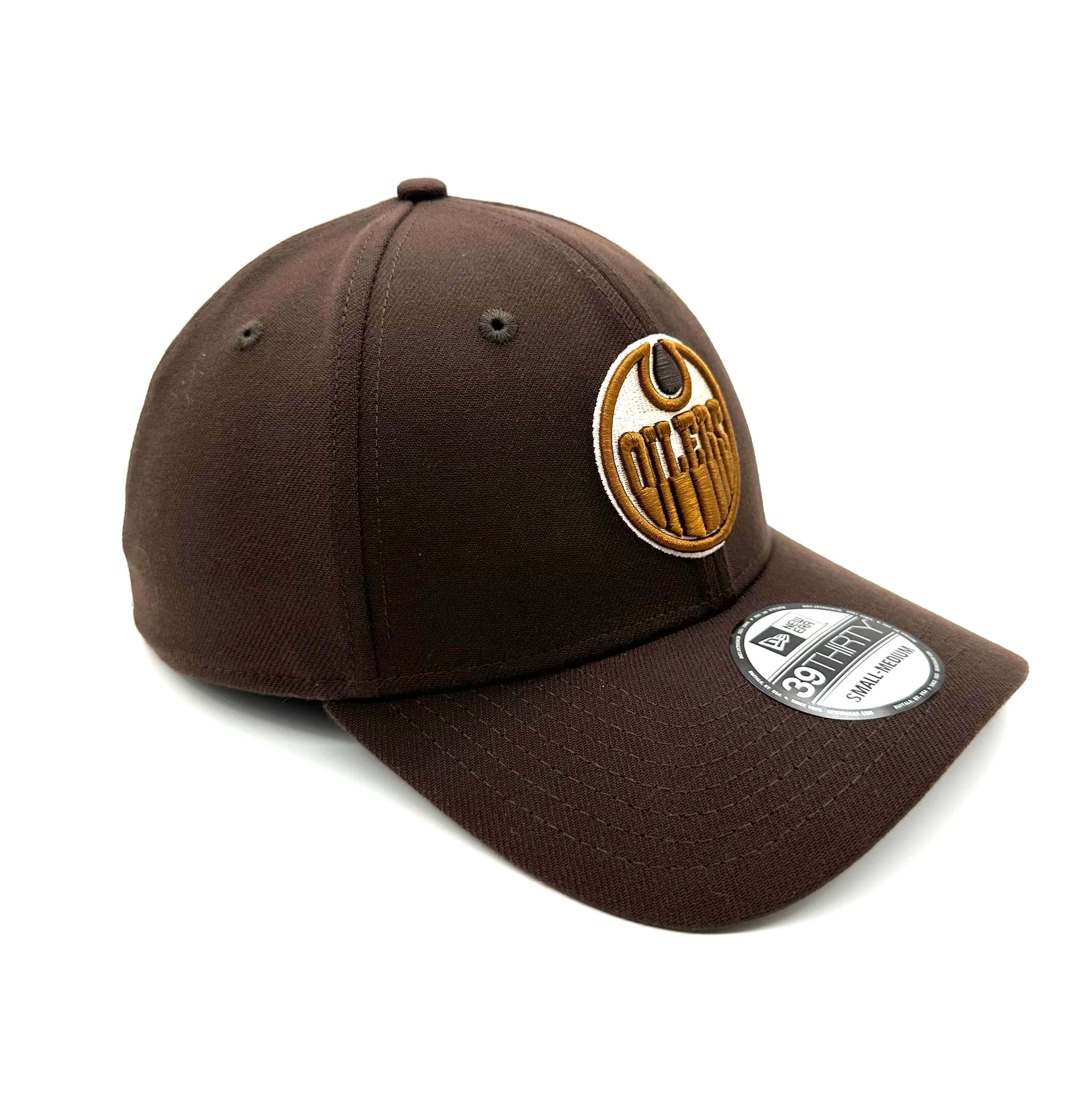 Edmonton Oilers New Era Walnut 39THIRTY Flex Hat - Brown - Sports