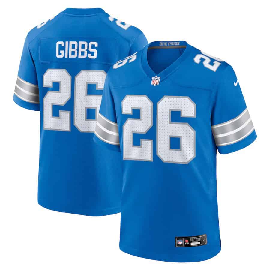 Men's Detroit Lions Jahmyr Gibbs Nike Home Game Player Jersey