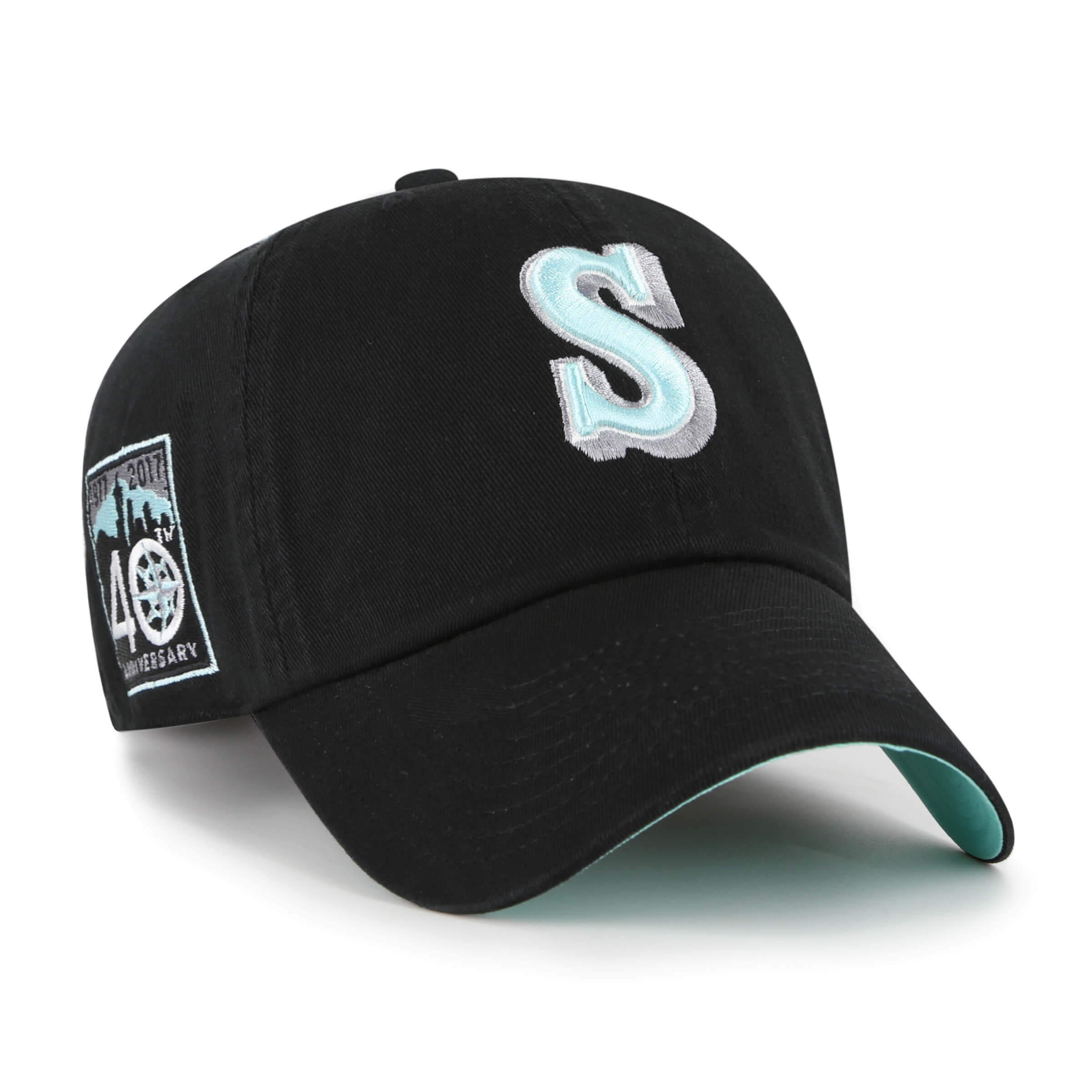 Seattle Mariners ’47 Brand Black Mint Clean Up Adjustable Hat