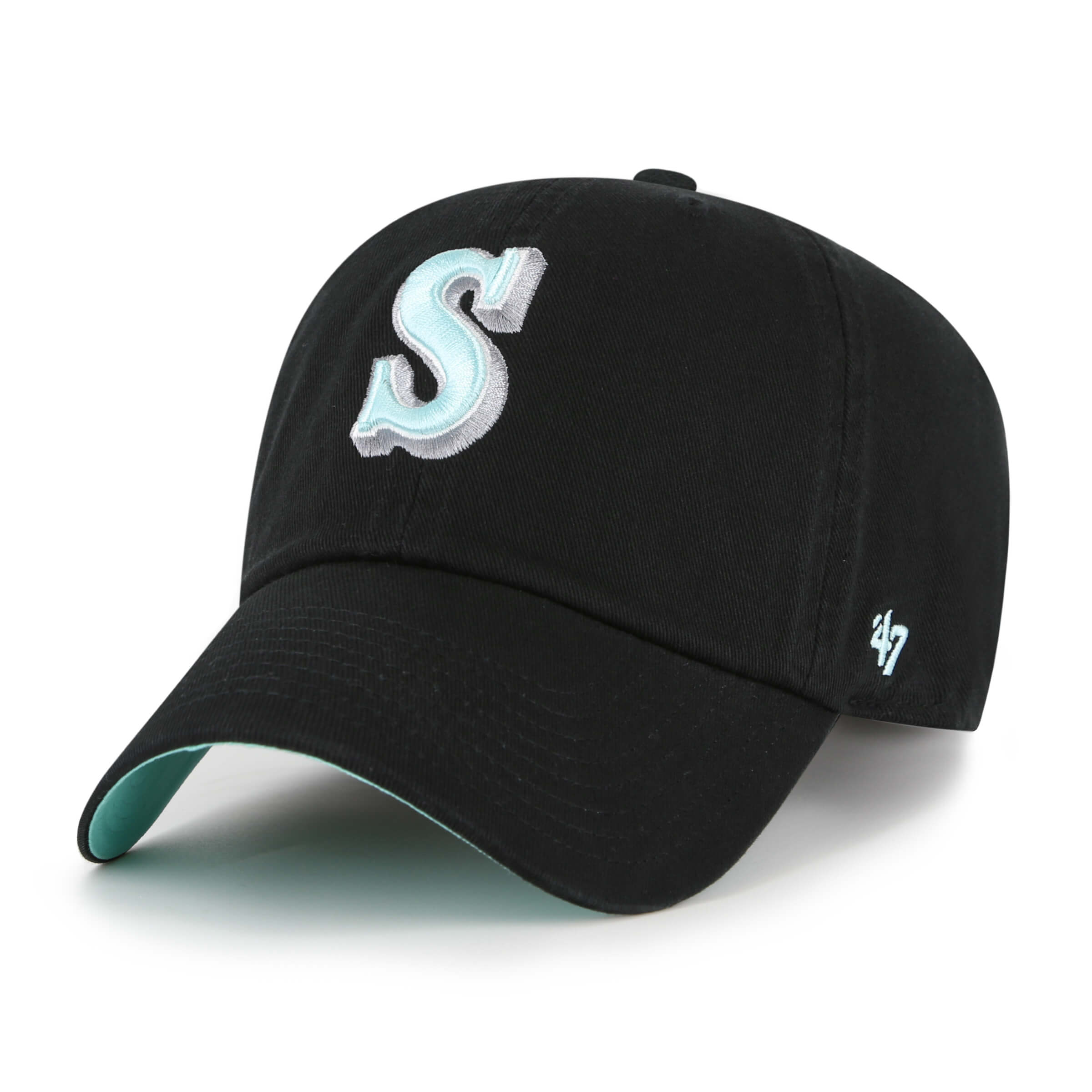 Seattle Mariners ’47 Brand Black Mint Clean Up Adjustable Hat