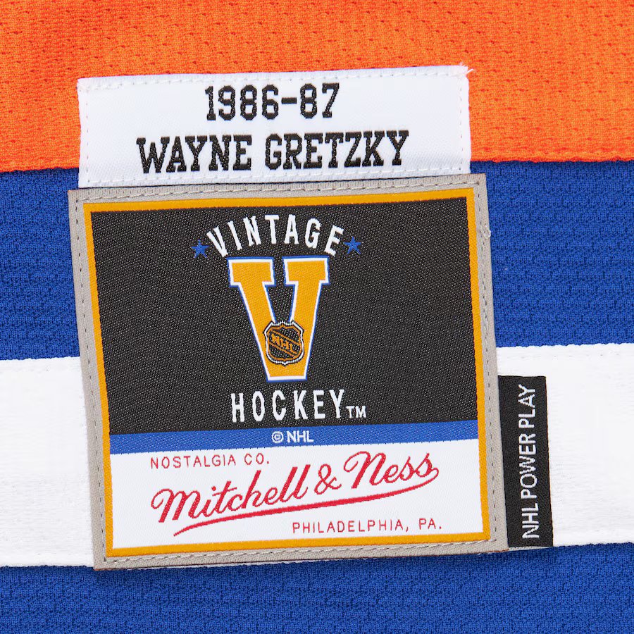 Men's Edmonton Oilers Wayne Gretzky Mitchell Ness 1986-87 Power