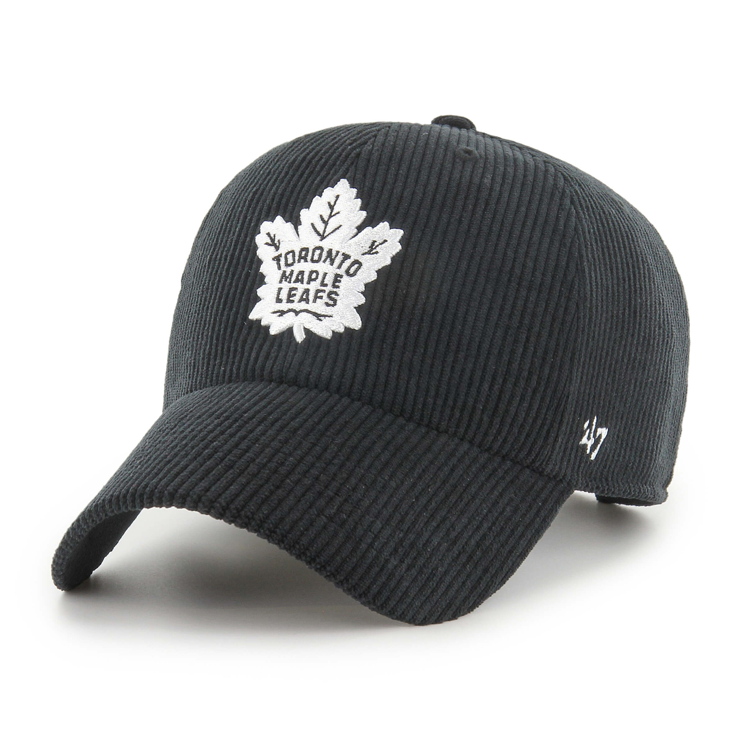 Toronto Maple Leafs ’47 Brand Thick Cord Clean Up Adjustable Hat Black