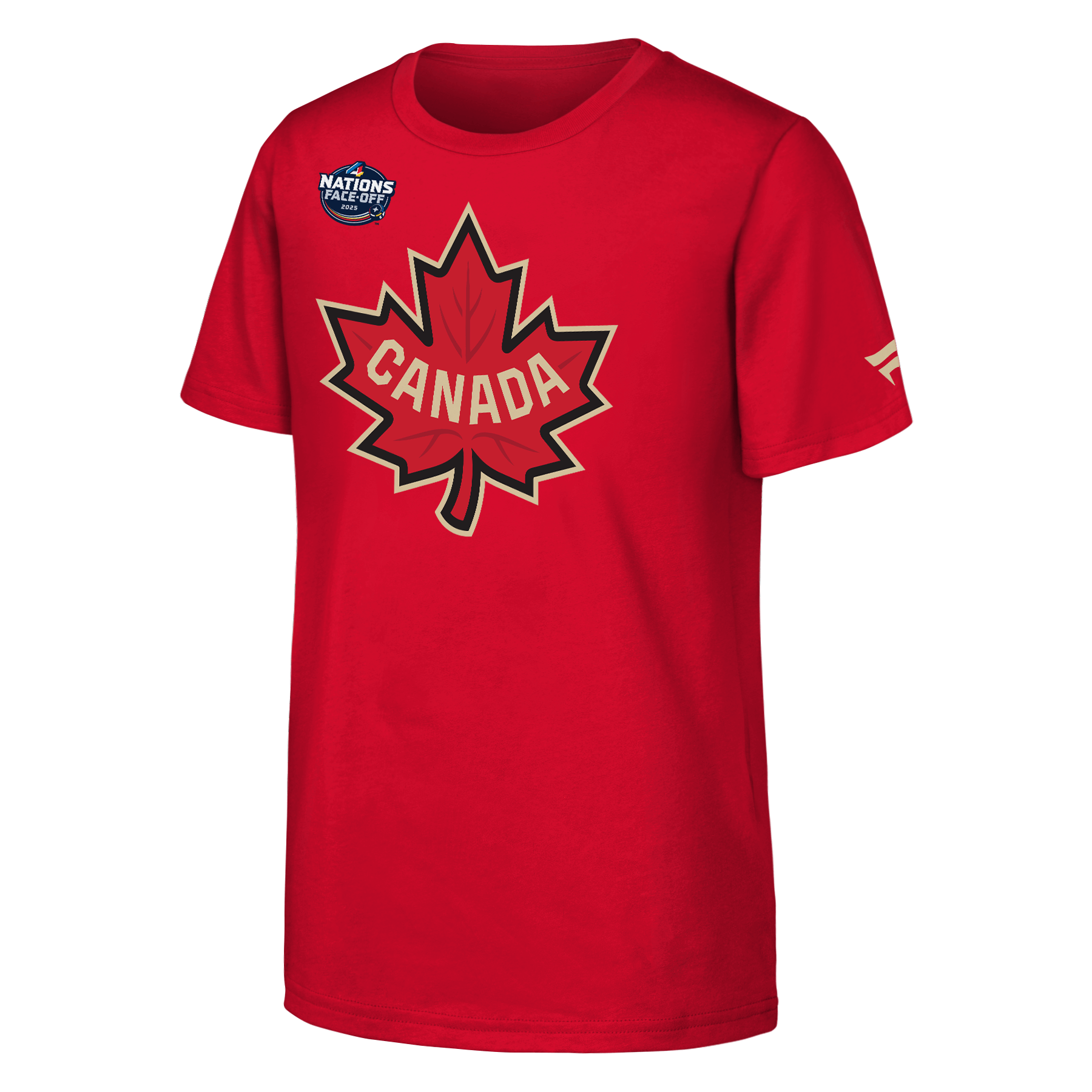 Youth Canada 2025 4 Nations Face-Off Primary Logo T-Shirt - Red