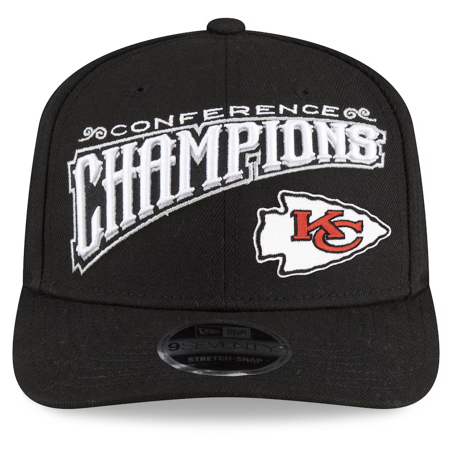 キャップ NFL Kansas City Chiefs parka & cap Kansas City Chiefs New Era 2024 AFC Champions Locker Room 9SEVENTY