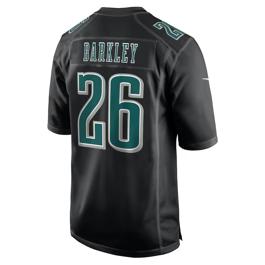 Men's Saquon Barkley Philadelphia Eagles Nike Super Bowl LIX Fashion Game  Jersey Carbon Black
