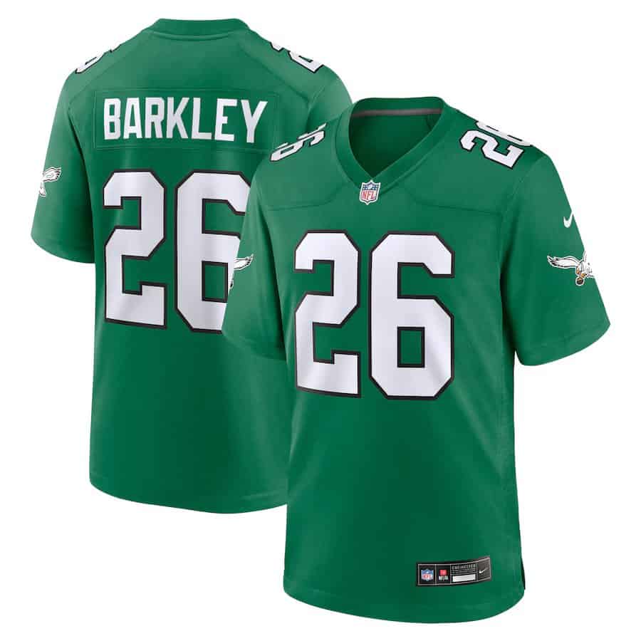 NFL イーグルス　ユニフォーム　Saquon Barkley Camisa NFL Philadelphia Eagles Saquon Barkley Nike Midnight Green Vapo