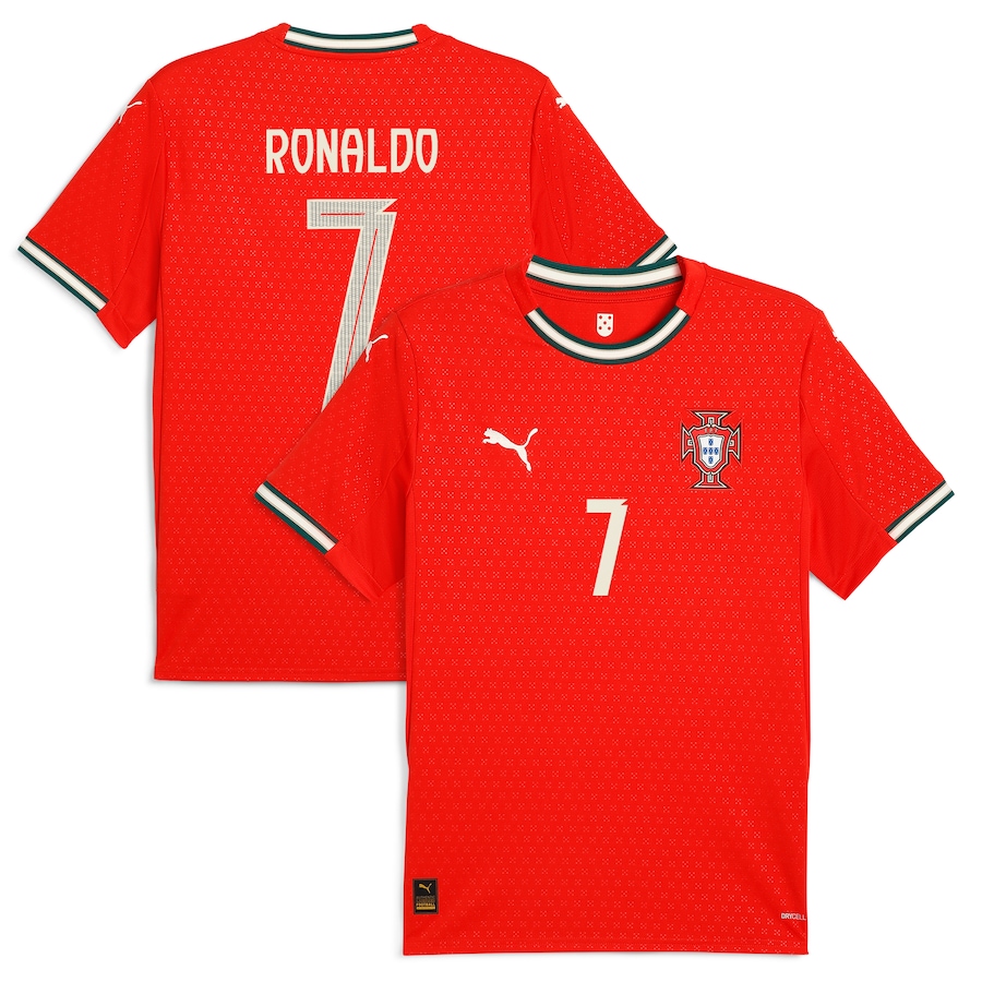Men's Cristiano Ronaldo Portugal Puma 2025 Home Replica Jersey