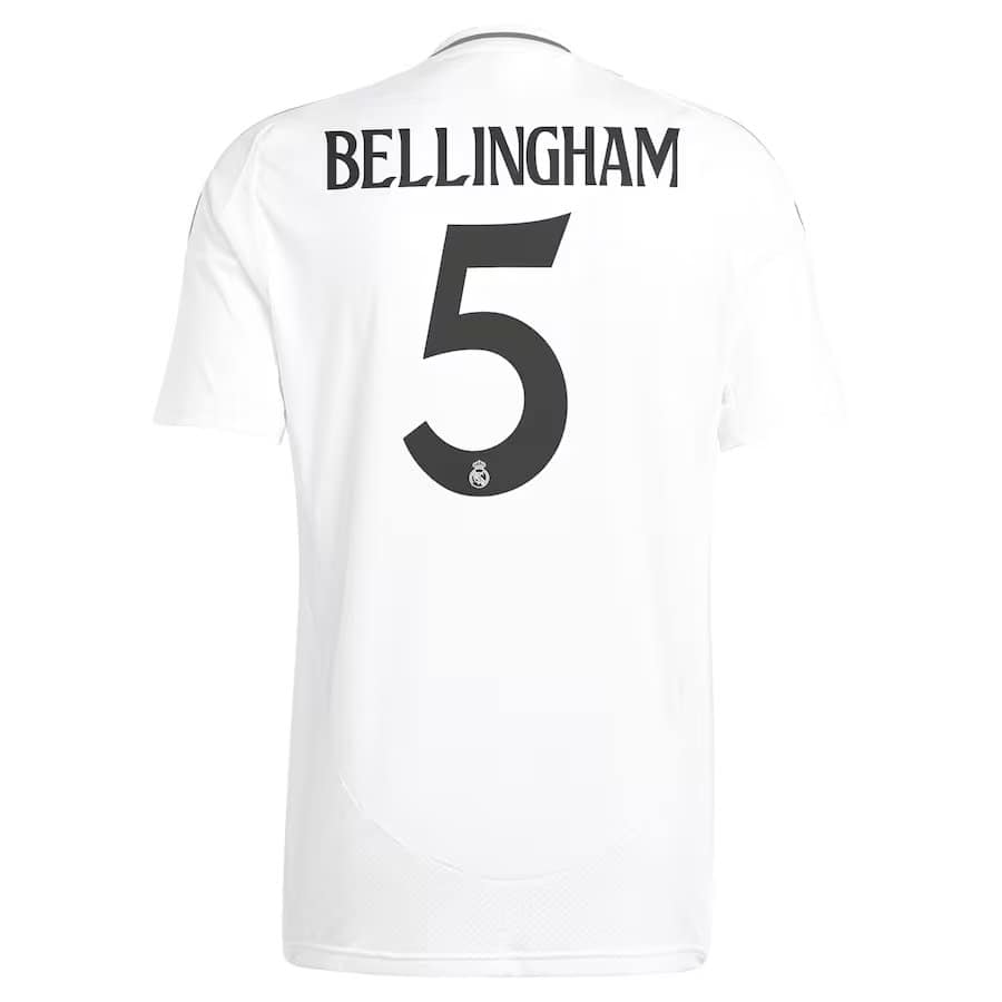 Real Madrid Bellingham ユニフォーム　24-25シーズン Men's Jude Bellingham Real Madrid Adidas 24/25 Home Replica Jersey