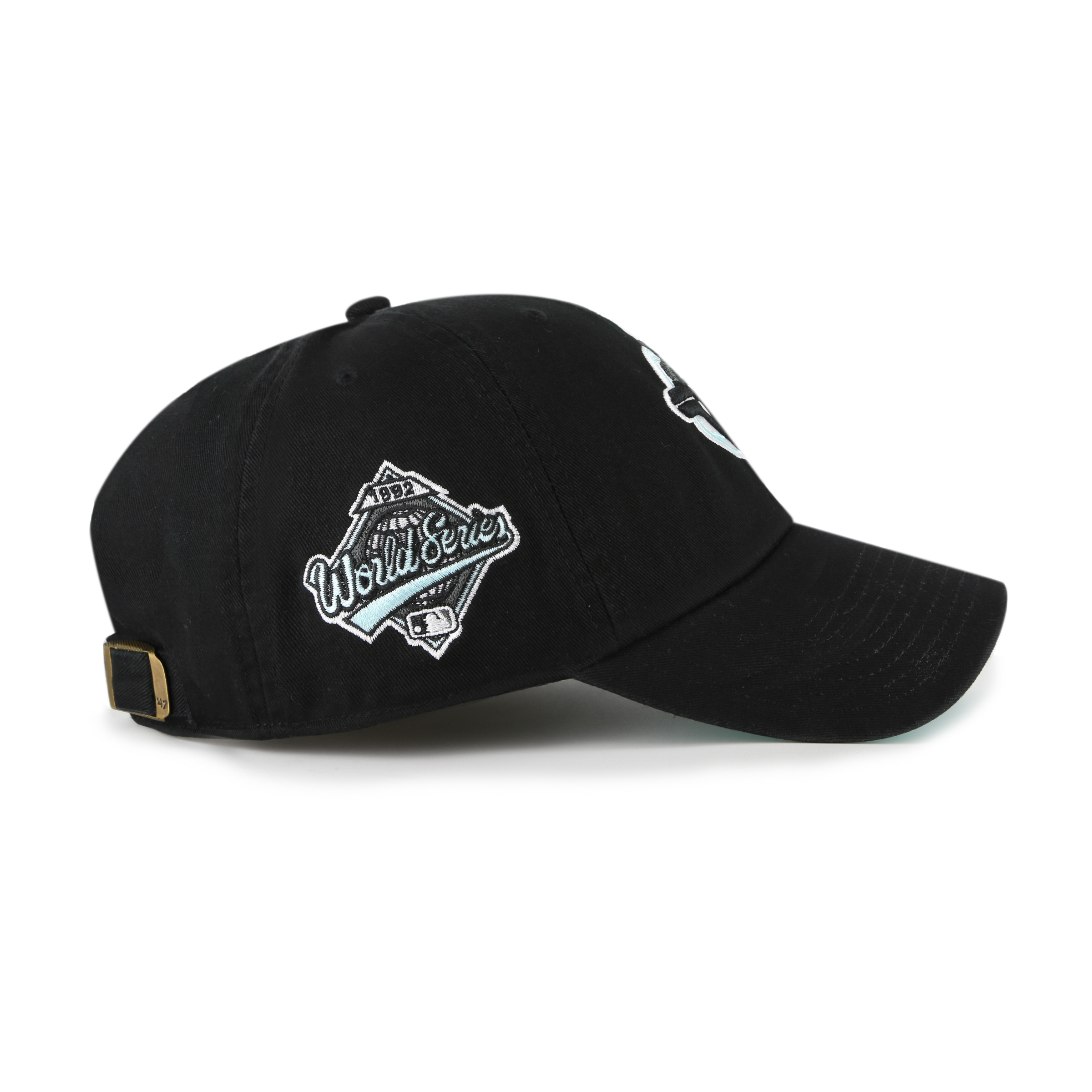Toronto Blue Jays '47 Brand Black Mint Clean Up Adjustable Hat