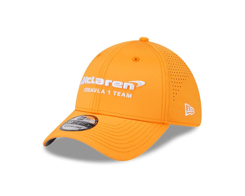 McLaren F1 New Era Perforated 39THIRTY Flex Hat - Papaya - Sports