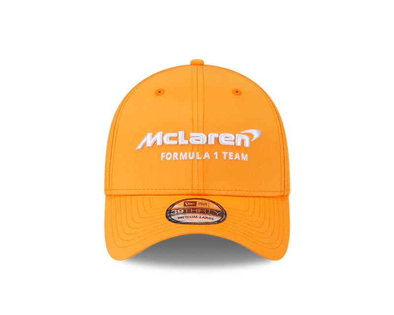Casquette New Era 39Thirty Stretch - Équipe McLaren Racing, Noir, 97% Coton