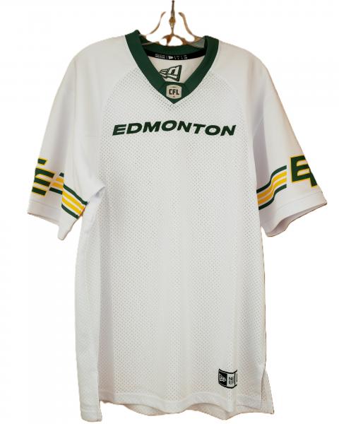 Men's Edmonton Elks New Era Replica Away Jersey White Sports