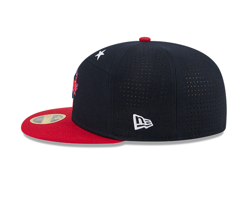 Toronto Blue Jays New Era 2025 All-Star Game Workout 59FIFTY Split Panel  Fitted Hat Navy/Red
